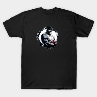 Ryu from Street Fighter - Circular Design T-Shirt